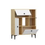 Μπουφέ Lato Oak άσπρο χρώμα μελαμίνη 90x29 6x105cm ed10763 - Image 3