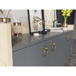 Μπουφέ Davero Sapphire ανθρακί 140x40x75 2cm ed10765 - Image 4