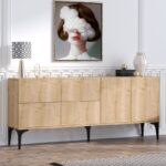 Μπουφέ Alice Sapphire Oak μελαμίνη 180x40x80cm ed1078 - Image 4