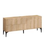 Μπουφέ Alice Sapphire Oak μελαμίνη 180x40x80cm ed1078 - Image 3