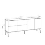 Μπουφέ Alice Sapphire Oak μελαμίνη 180x40x80cm ed1078 - Image 2