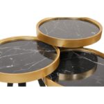 Βοηθητικά τραπεζάκια Bella μαύρο χρυσό χρώμα μελαμίνη 39x49xH39cm ed1089 - Image 3