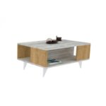 Τραπέζι σαλονιού Seda White Sapphire μελαμίνη 90x60x39 5εκ ed10960 - Image 2