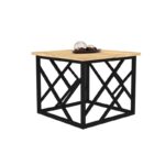 Τραπέζι σαλονιού Woda Sapphire μελαμίνη μεταλλικός σκελετός 53 5x53 5x41 8εκ ed10964 - Image 4