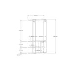 Έπιπλο εισόδου Kumsal Sapphire μελαμίνη 90x33x168εκ ed10982 - Image 2