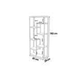 Βιβλιοθήκη Emina άσπρο μελαμίνη 85x29x182εκ ed10996 - Image 2