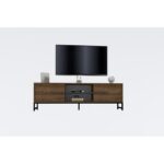 Έπιπλο τηλεόρασης Shape καρυδί 160x40x50cm ed10999 - Image 4