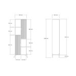 Βιβλιοθήκη Sorrento Sapphire δρυς άσπρο μελαμίνη 48 2x30x160εκ ed11005 - Image 2