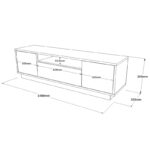 Έπιπλο TV Libero 140x35 5x39 5cm ed1106 - Image 2