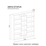 Βιβλιοθήκη Ample καρυδί μελαμίνη 125x22x135 7εκ ed1116 - Image 2