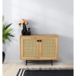 Μπουφές Tarsus δρυς μέταλλο μαύρο μελαμίνη 100x40x77εκ ed1126