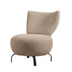 Καρέκλα Loly κρεμ σετ 2 μεταλλικά πόδια 74x64x84εκ ed1144 - Image 5