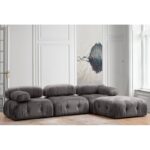 Γωνιακός καναπές Bubble γκρι 288x190cm ed1145