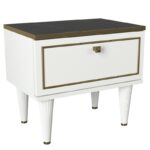 Κομοδίνο Ravenna λευκή μελαμίνη 50x34 8x47 2cm ed1162 - Image 5