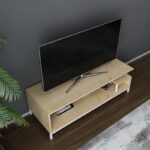 Έπιπλο tv Pritto λευκό oak 120x44 6x37 6cm ed11640 - Image 4