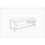 Έπιπλο tv Pritto λευκό oak 120x44 6x37 6cm ed11640 - Image 2