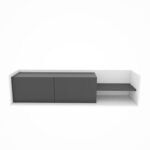 Έπιπλο τηλεόρασης Kroto Wenge ανθρακί 160x35x36 8cm ed11678 - Image 4