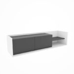 Έπιπλο τηλεόρασης Kroto Wenge ανθρακί 160x35x36 8cm ed11678 - Image 3