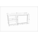 Έπιπλο τηλεόρασης Musketo μαύρο oak 89 6x35 3x50 8cm ed11683 - Image 2