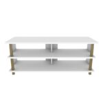Έπιπλο τηλεόρασης Pueblo χρυσό άσπρο 120x44 6x47 4cm ed11698 - Image 3