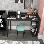 Γραφείο Volte μελαμίνη μαύρο χρώμα 121 8x59x88 3cm ed11740