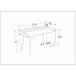 Γραφείο Volte μελαμίνη λευκό χρώμα 121 8x59x88 3cm ed11742 - Image 2