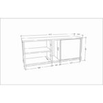 Έπιπλο tv Nuvola χρυσό ανθρακί 120x35 3x50 8cm ed11805 - Image 2