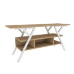 Έπιπλο τηλεόρασης Mine λευκό oak 120x35x55cm ed11876 - Image 4