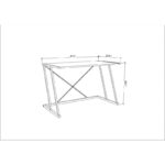 Γραφείο Adelaide μελαμίνη μαύρο ανθρακί 114x60x75cm ed11877 - Image 2