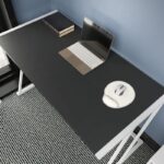 Γραφείο Adelaide μελαμίνη λευκό ανθρακί 114x60x75cm ed11885 - Image 4