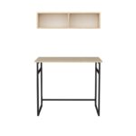 Γραφείο Cosimo μαύρο oak χρώμα μελαμίνη 90x60x75cm ed11909 - Image 3