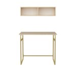 Γραφείο Cosimo χρυσό oak χρώμα μελαμίνη 90x60x75cm ed11913 - Image 4