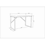 Γραφείο Layton μελαμίνη μαύρο ανθρακί 120x60x74cm ed11924 - Image 2