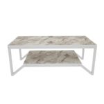 Τραπέζι σαλονιού Flora άσπρο μελαμίνη 120x60x45 8εκ ed12017 - Image 4