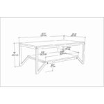 Τραπέζι σαλονιού Flora άσπρο μελαμίνη 120x60x45 8εκ ed12017 - Image 5