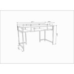 Γραφείο Alma μελαμίνη μαύρο oak 120x60x74 8cm ed12044 - Image 2