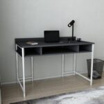 Γραφείο Alma μελαμίνη λευκό ανθρακί 120x60x74 8cm ed12050