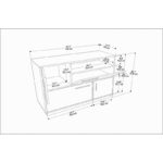 Μπουφέ Mares λευκ΄ή καρυδί μελαμίνη 120x45x81 6cm ed12055 - Image 2