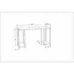 Γραφείο Academy λευκό ανθρακί μελαμίνη 125 2x60x73 8cm ed12070 - Image 2