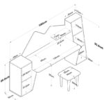 Παιδικό γραφείο Dill καρυδί μελαμίνη 180x45x93 6εκ ed1207 - Image 2