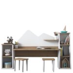 Παιδικό γραφείο Dill καρυδί μελαμίνη 180x45x93 6εκ ed1207 - Image 5