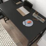 Γραφείο Primaria μαύρο ανθρακί χρώμα μελαμίνη 120x60x74cm ed12105 - Image 5