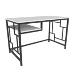 Γραφείο Primaria μαύρο λευκό χρώμα μελαμίνη 120x60x74 8cm ed12108 - Image 4