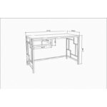 Γραφείο Primaria χρυσό λευκό χρώμα μελαμίνη 120x60x74 8cm ed12112 - Image 2
