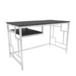 Γραφείο Primaria λευκό ανθρακί χρώμα μελαμίνη 120x60x74 8cm ed12114 - Image 3