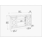 Έπιπλο τηλεόρασης Nisay Sapphire λευκό 140x35x85cm ed12118 - Image 2