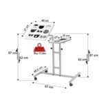 Βοηθητικό τραπέζι σαλονιού τραπέζι laptop Glen άσπρο 37x40x87cm ed12132 - Image 3