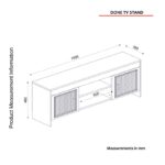 Έπιπλο τηλεόρασης Done 150x35x48 2cm μελαμίνη ed12166 - Image 2