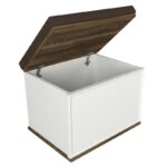 Αποθηκευτικό σκαμπώ Lonya καφέ λεύκο 60x47x45cm ed12168 - Image 4