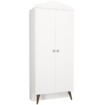 Δίφυλλη ντουλάπα μελαμίνης Loratti λευκό χρώμα 90x45x217 4 ed12179 - Image 5